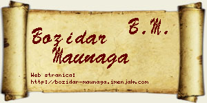 Božidar Maunaga vizit kartica